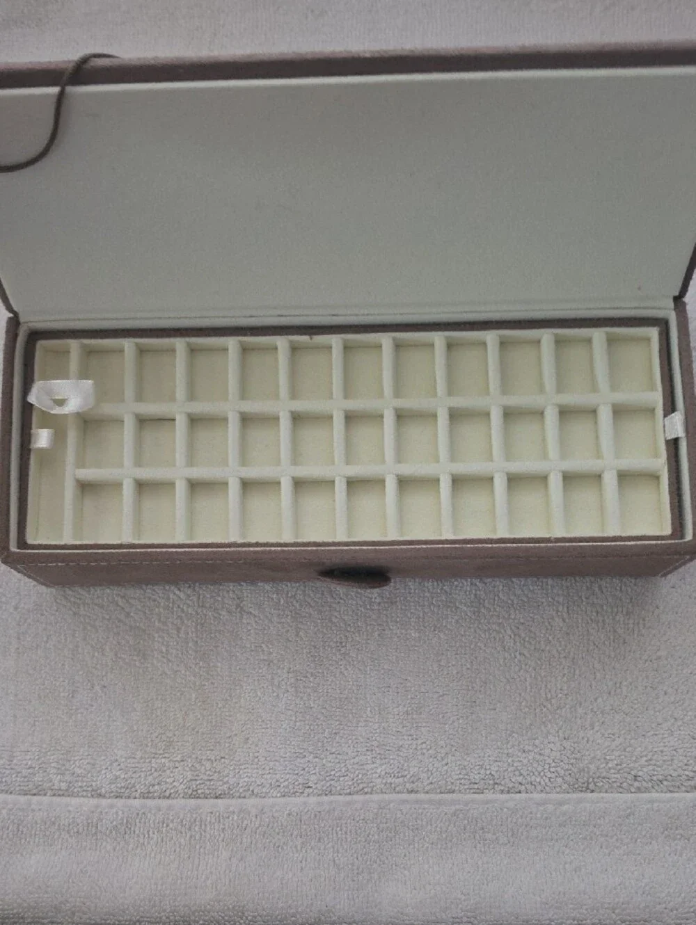 Pandora Taupe Travel Jewelry Case With Inserts.